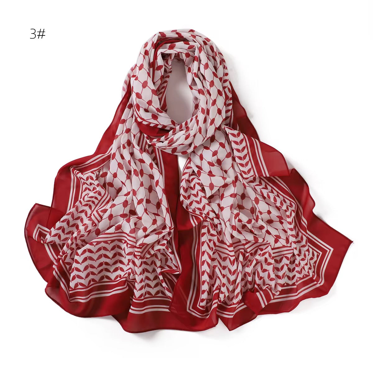 Palästina Schal Kufiya Chiffon – Leicht, stilvoll & vielseitig