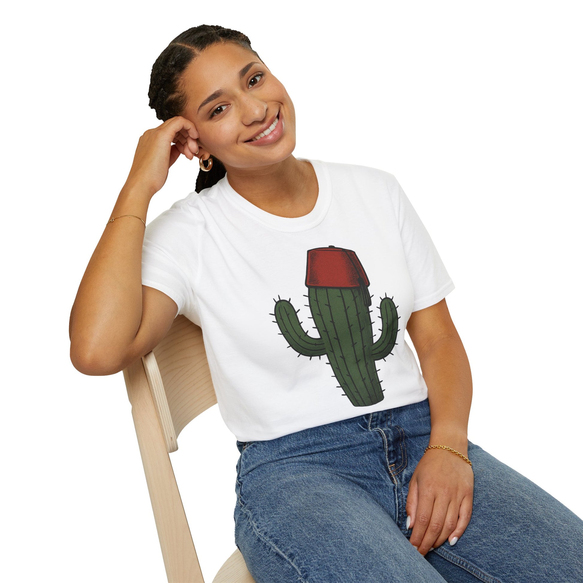 Kaktus mit Hut - T-Shirt (Unisex)