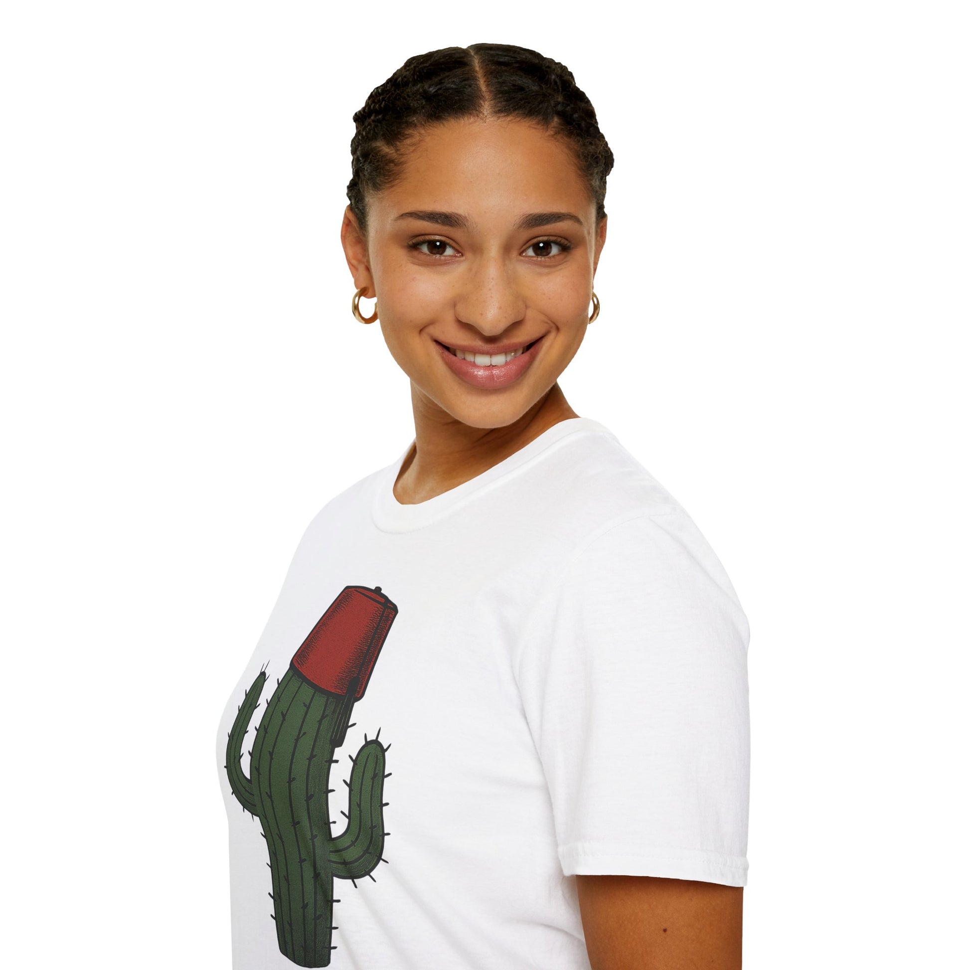 Kaktus mit Hut - T-Shirt (Unisex)