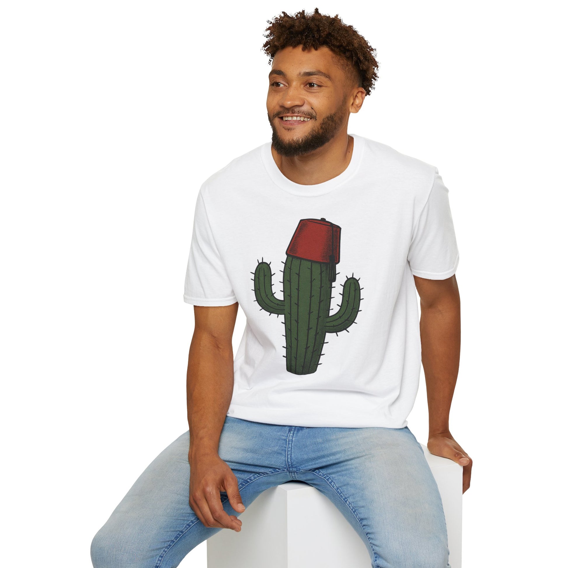 Kaktus mit Hut - T-Shirt (Unisex)