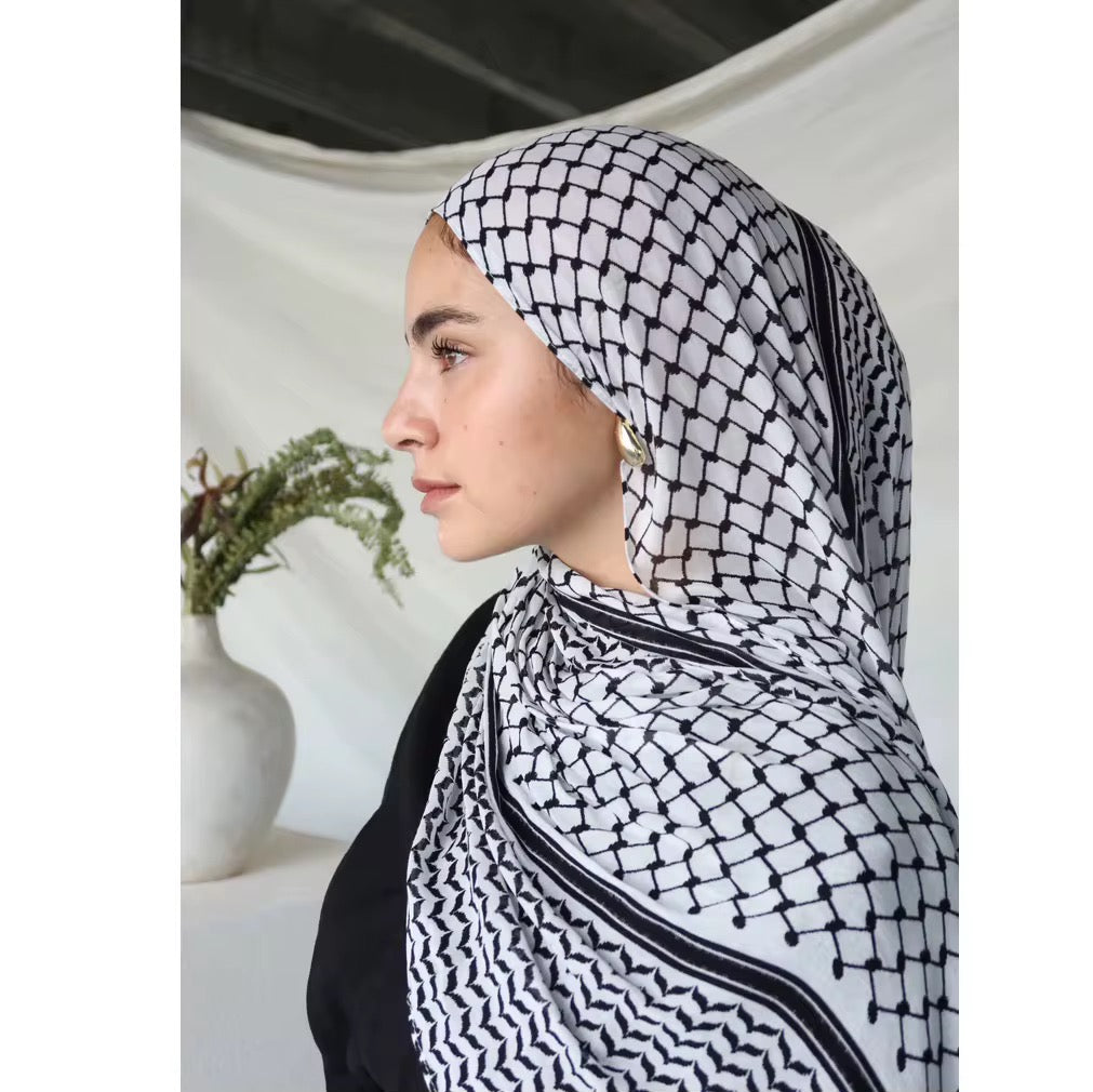 Palästina Schal Kufiya Chiffon – Leicht, stilvoll & vielseitig