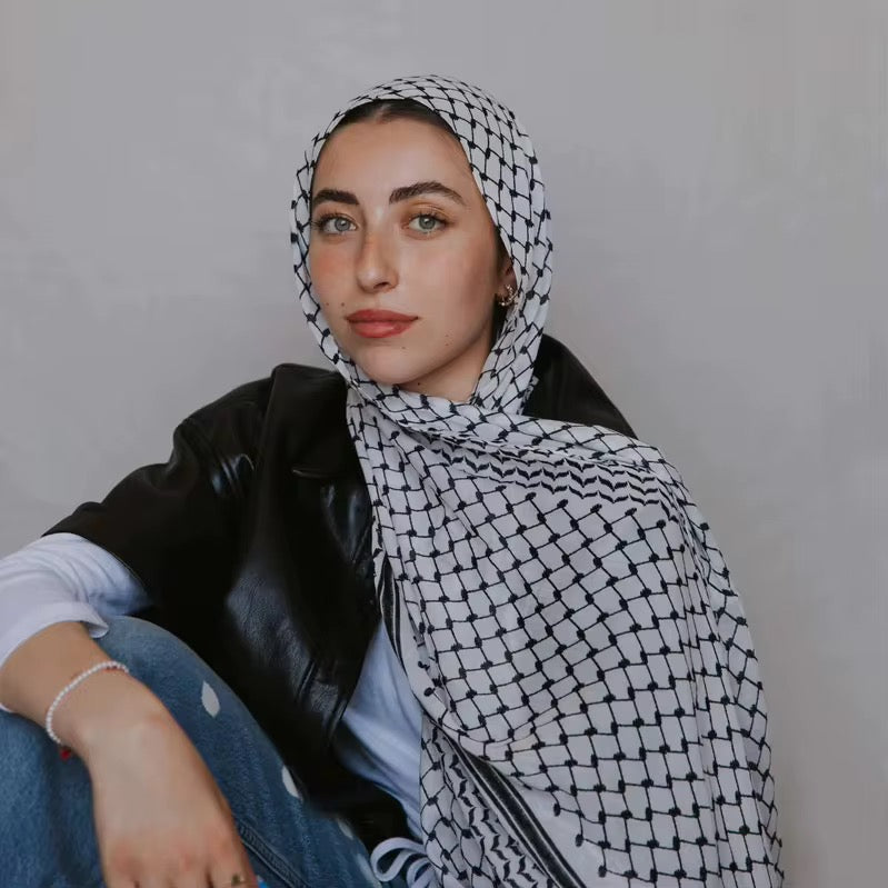 Palästina Schal Kufiya Chiffon – Leicht, stilvoll & vielseitig