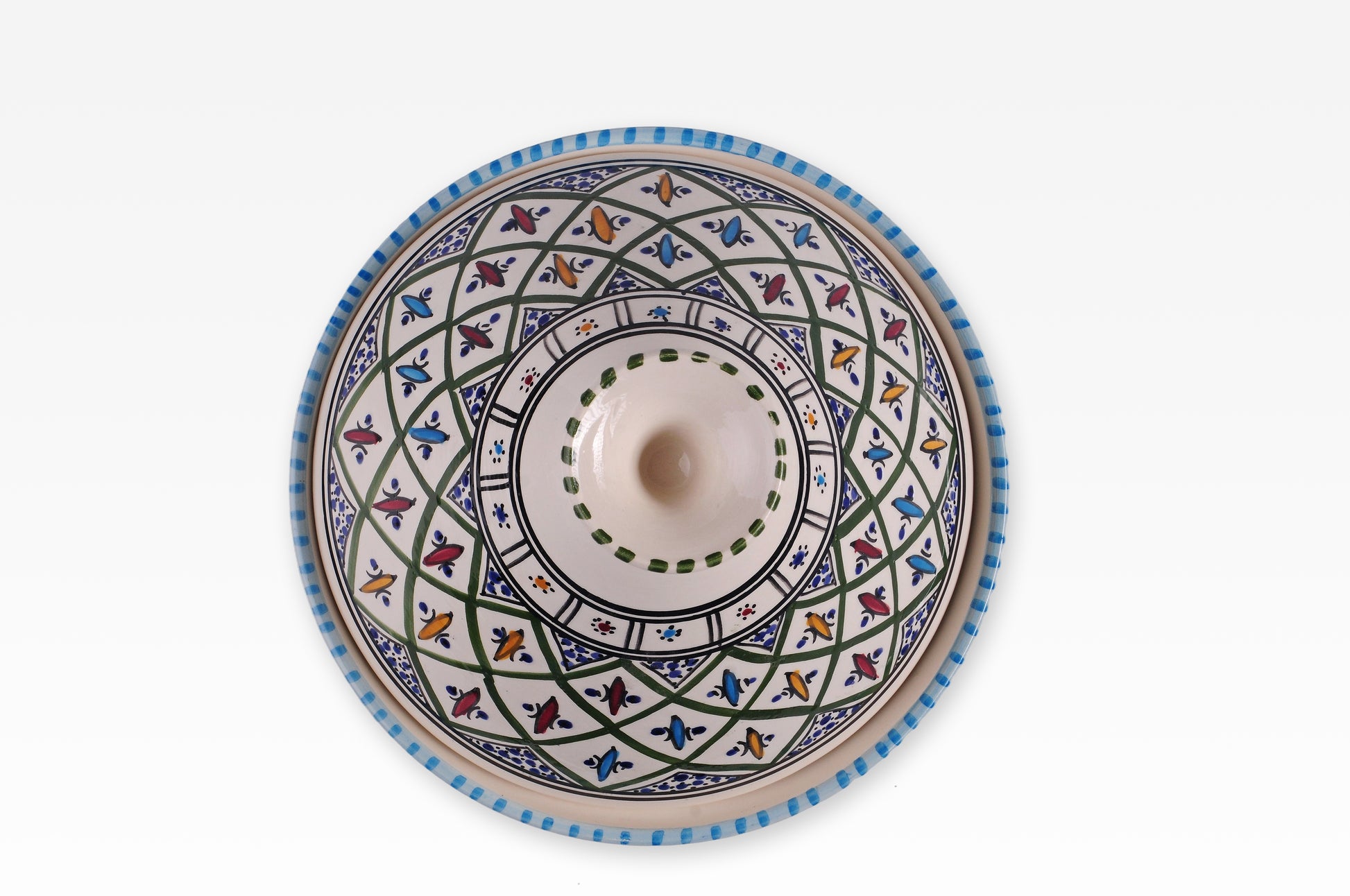 Traditionelle Tajine aus Keramik – handbemalt & einzigartig (4 veschiedene Muster)