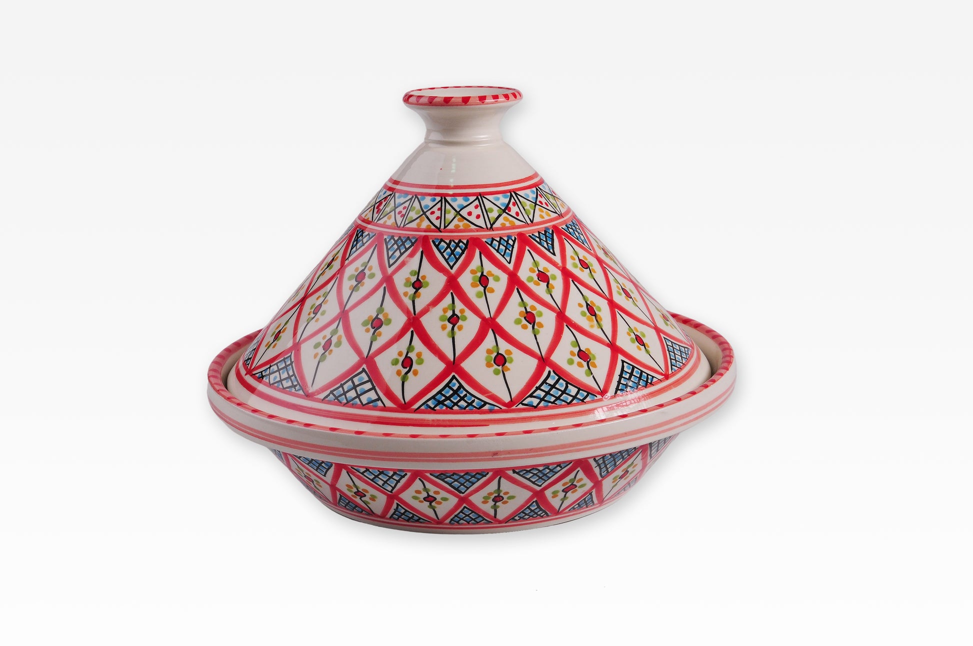 Traditionelle Tajine aus Keramik – handbemalt & einzigartig (4 veschiedene Muster)