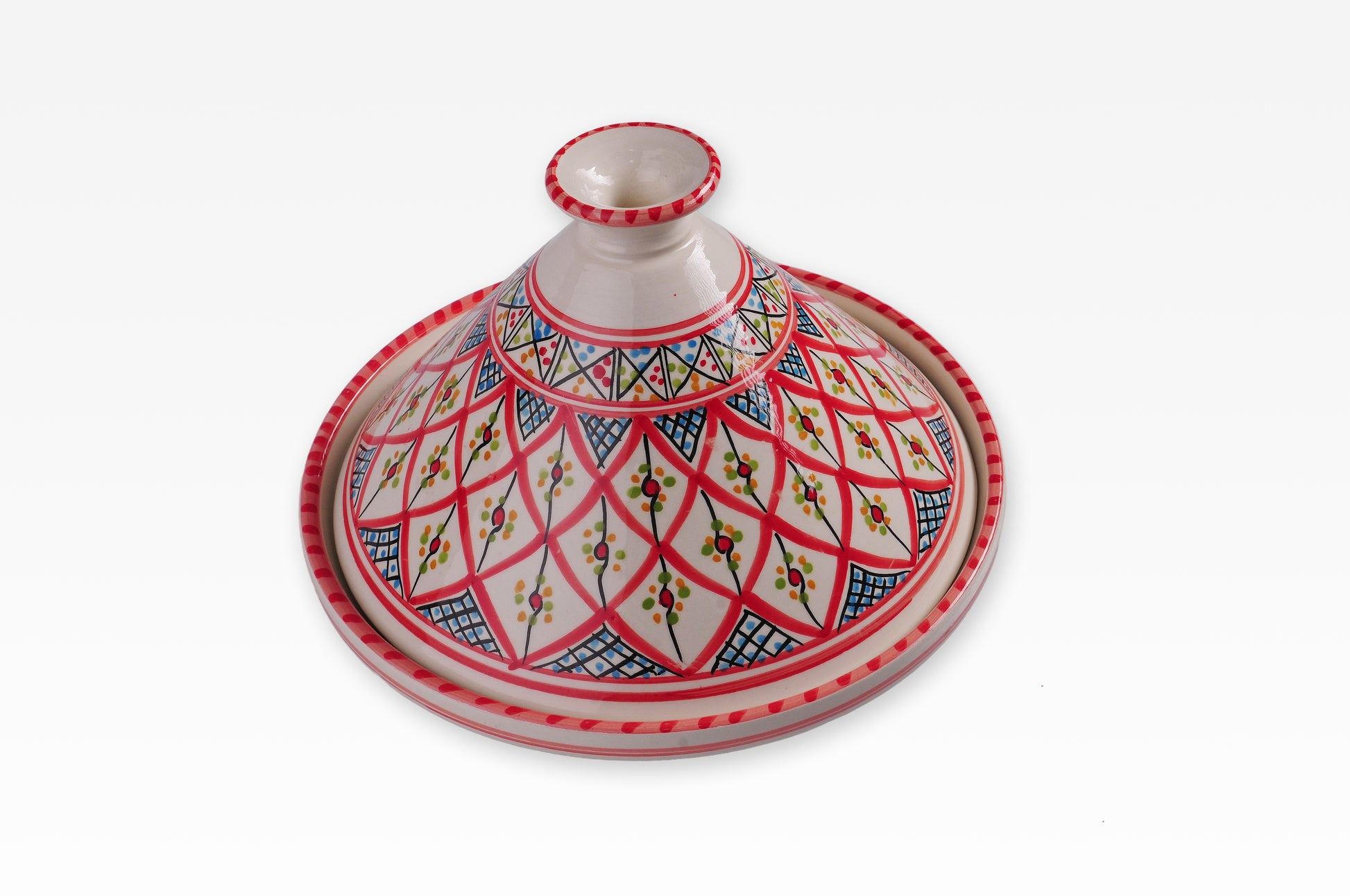 Traditionelle Tajine aus Keramik – handbemalt & einzigartig (4 veschiedene Muster)