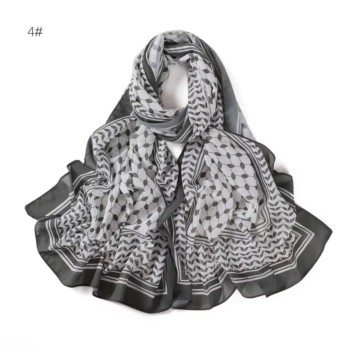 Palästina Schal Kufiya Chiffon – Leicht, stilvoll & vielseitig