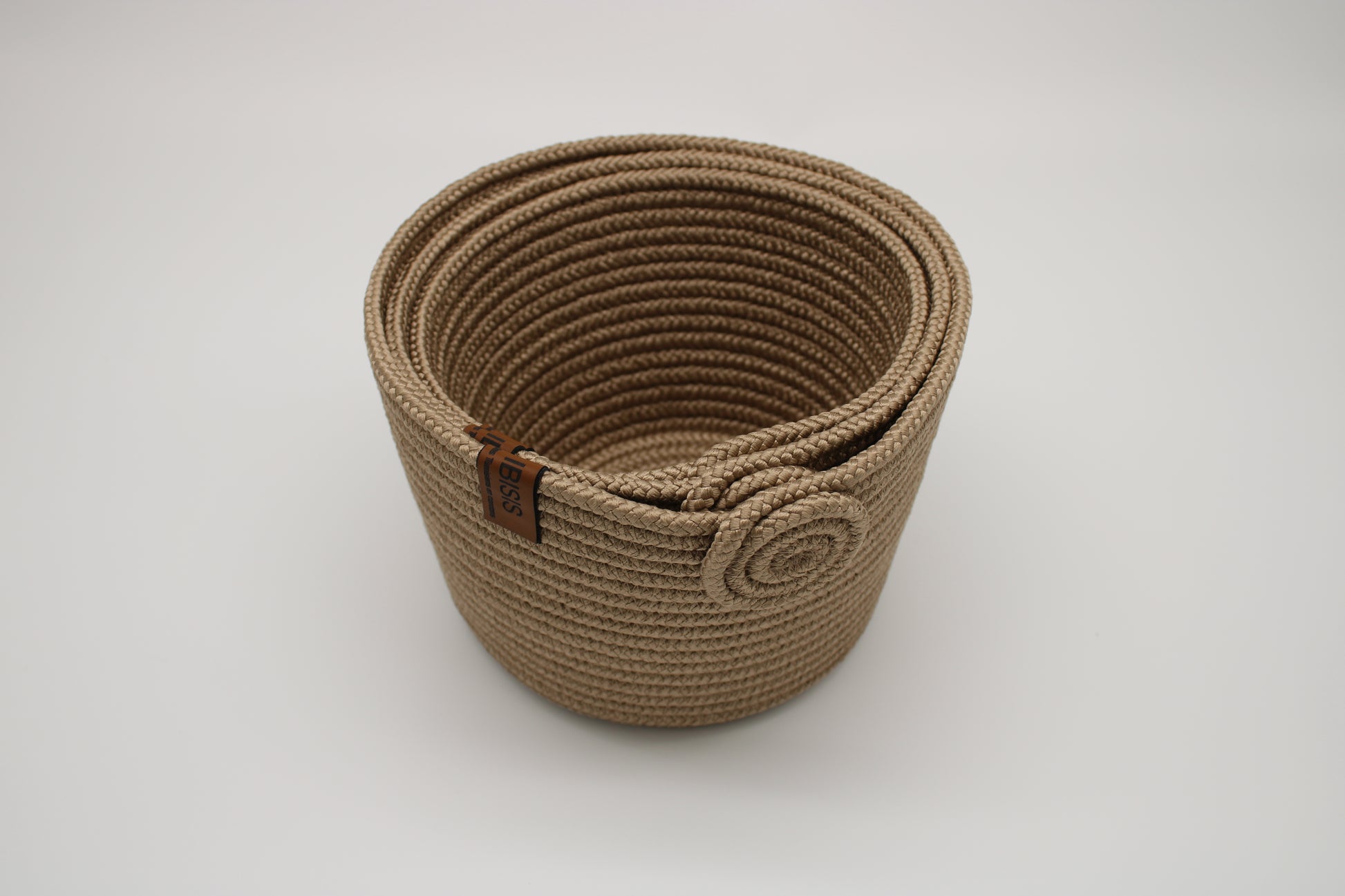 Korb-Set aus Jute – 3-teilig - Handgemacht, in 3 Farben