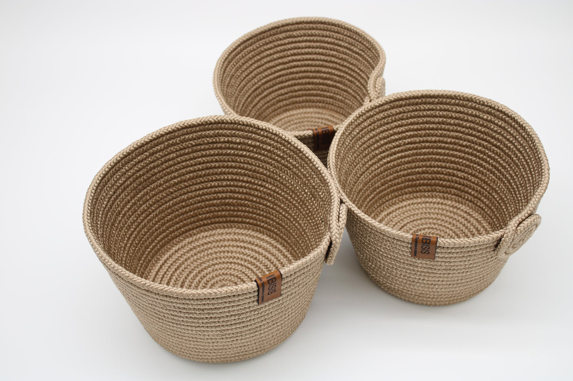 Korb-Set aus Jute – 3-teilig - Handgemacht, in 3 Farben
